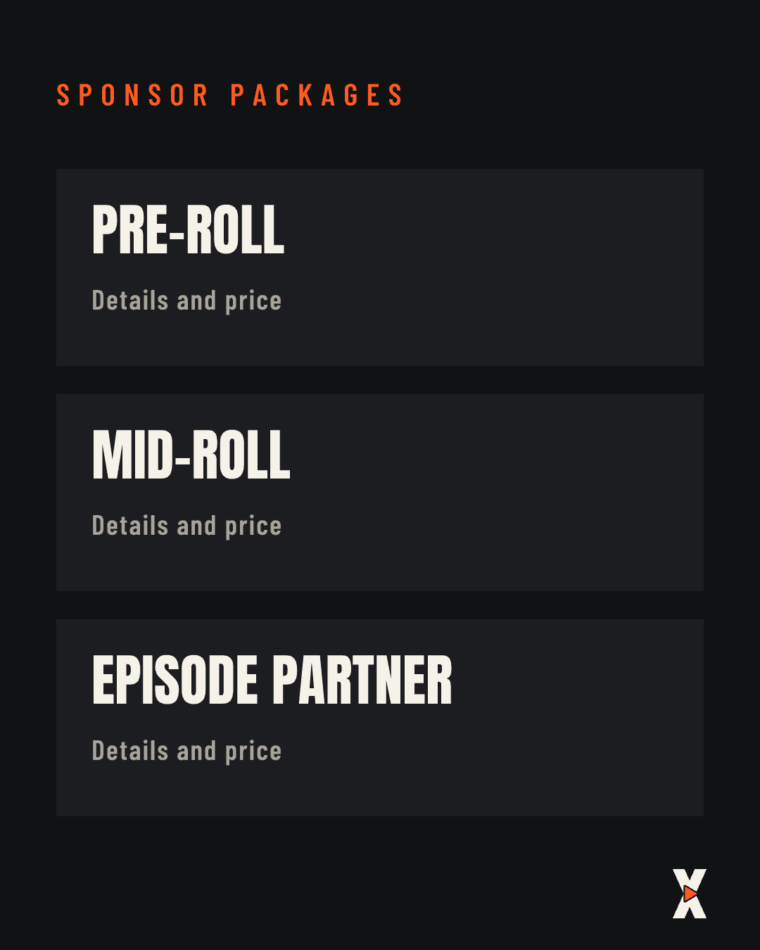 Packages card